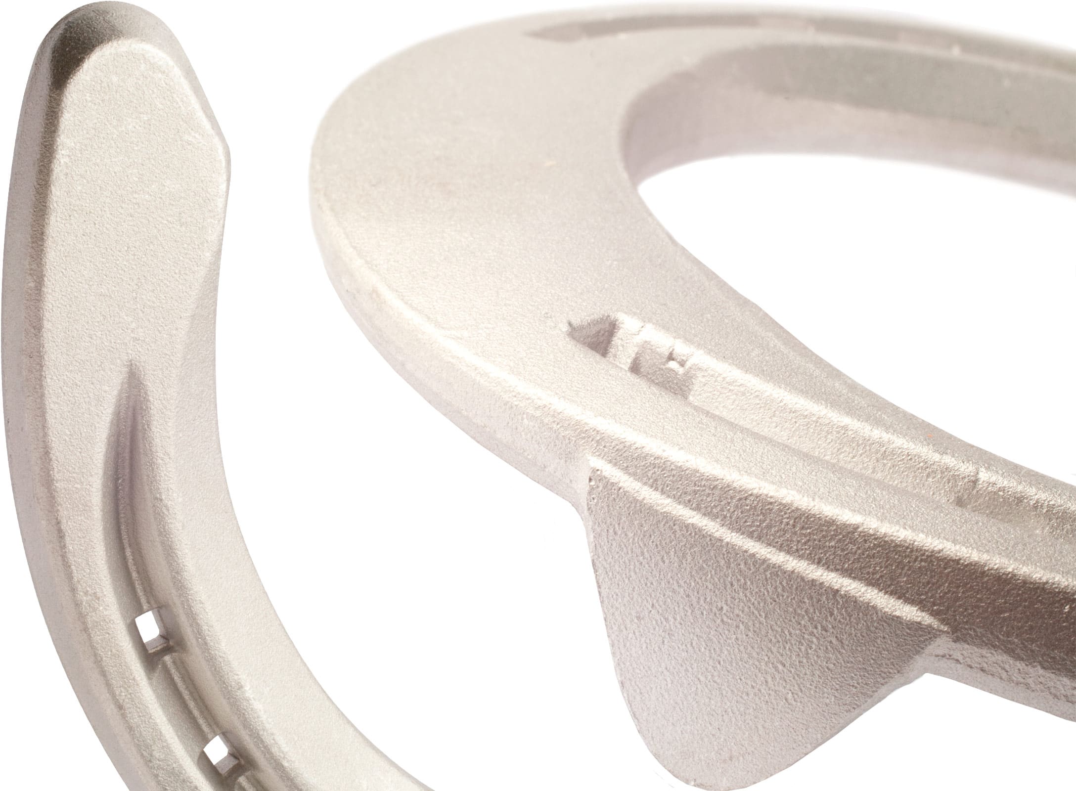 Mustad Equi-Librium Aluminium horseshoe, front, details