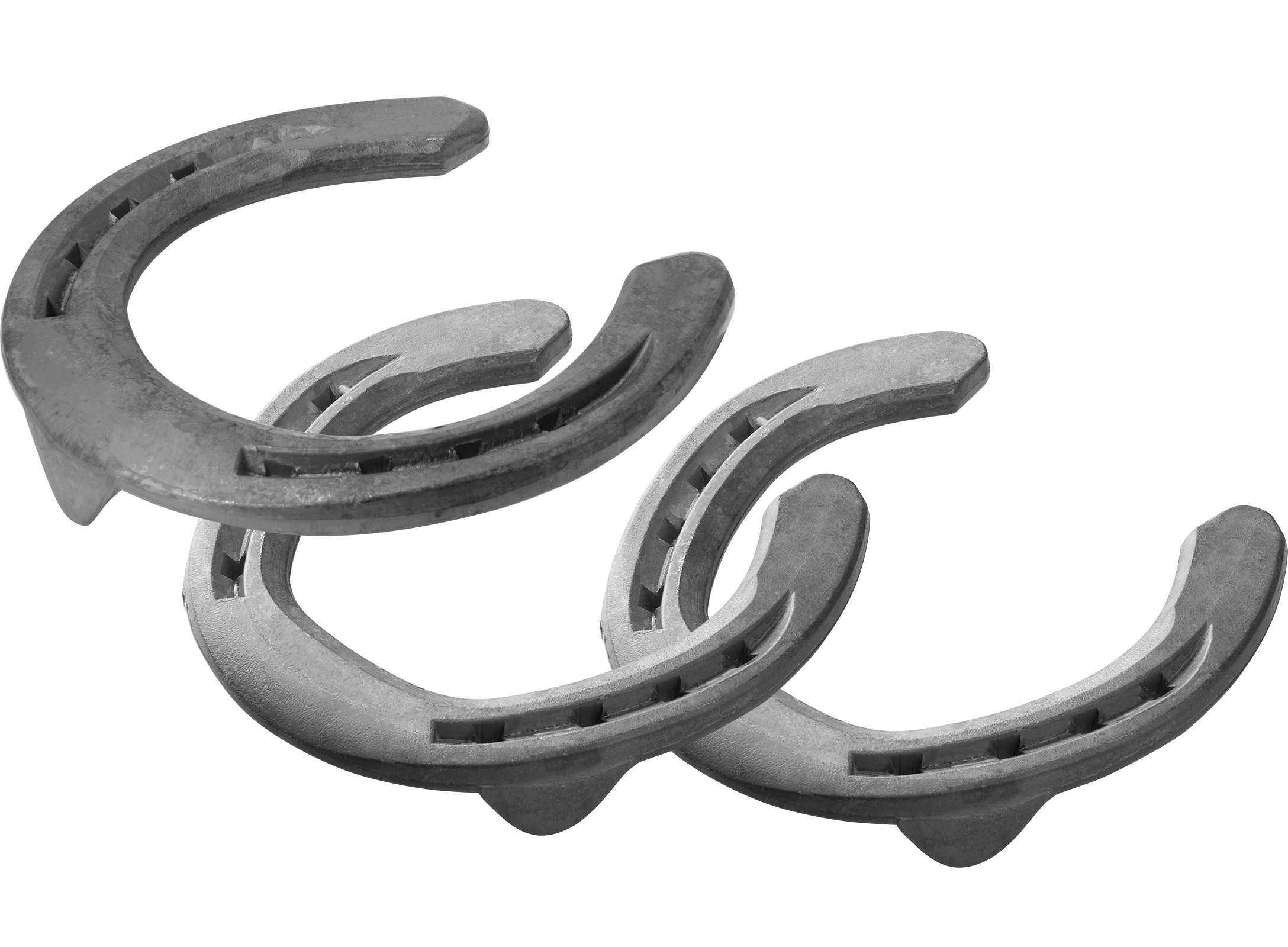 Mustad Equi-Librium Air Hufeisen, vorne und hinten, Bodenseite 3D