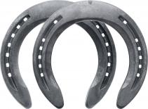 St. Croix Concorde Xtra Steel horseshoes, front toe clip and side clips, bottom side view