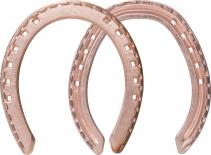 St. Croix Rapid Hard Metal horseshoes, front and hind, bottom view