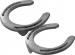 Mustad Equi-Librium horseshoes, front, side clips and toe clip, 3D bottom view