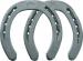 Mustad LiBero Pony horseshoes, front and hind, bottom view