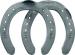 Mustad LiBero Pony horseshoes, front and hind, top view