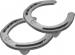 Mustad LiBero horseshoes, front and hind, 3D bottom view