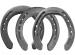 Mustad Equi-Librium Air horseshoes, front and hind, bottom view
